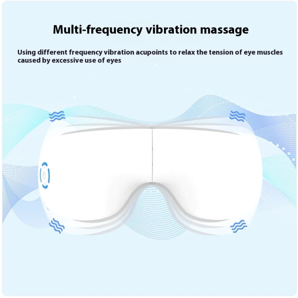 Bluetooth Eye Massager with Vibration and Hot Compress for Relief - Relief